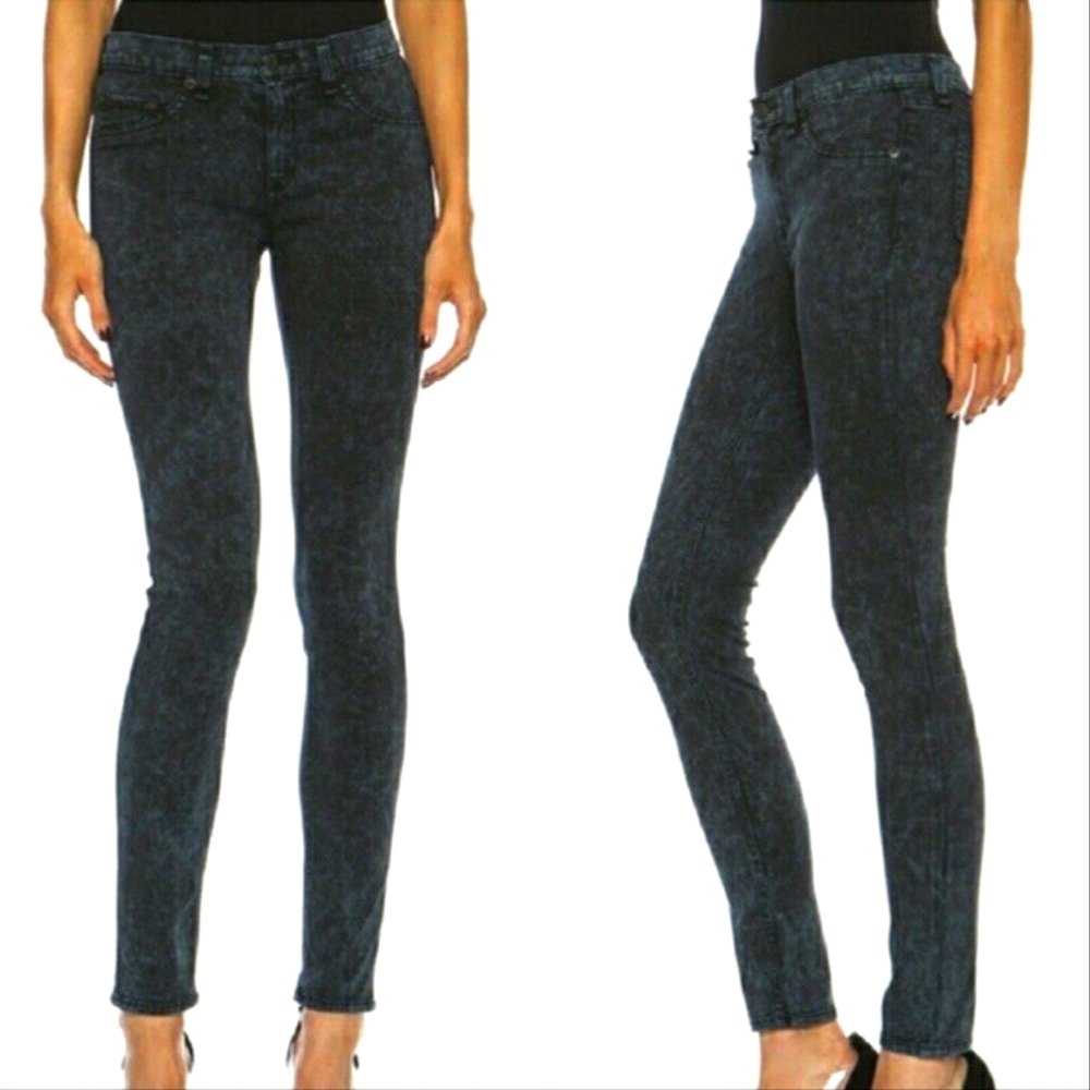 Rag & Bone Black Tie Dye Jean Leggings